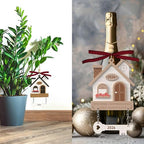 2Pcs House Warming Gifts New Home Ornament 2026 - Wooden First New Home Gift Idea for Couple, Women, or Families - 3D New House Keepsake with Key Design(Brown+Brown) - Image 2
