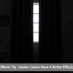 Yakamok Beige Room Darkening Curtains 84 inch Sliding Door Drapes | 1 - Image 3