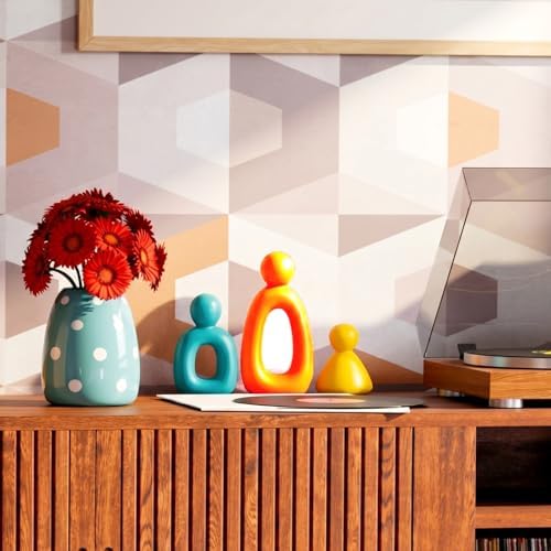 Youyole 3 Pcs Mid Century Modern Decor Abstract Family of 3 Figurines for Shelf Sculpture Love Home Decorative Accents Abstract Decorative Statue for Shelves Living Room Office Table Decorations - Image 5