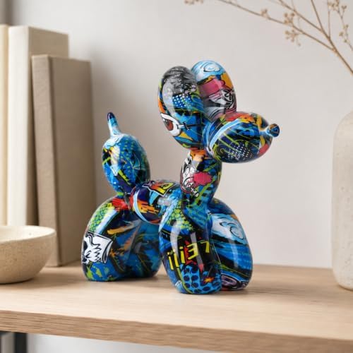 Creative Balloon Dog Sculpture Modern Home Decoration Trendy Animal Art Ornaments Collection Figurine Bedroom Living Room Office Desktop Resin Decors - Image 5