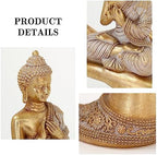 Buddha Statue for Home Decor Gold 8.7"- Buddha Statues for Zen Decor - Buddha Statue Large for Spiritual-Buddha Decor for Living Room-Buda–Indoor Buddha Gift for Relaxation, Meditation or Shrine - Image 6