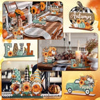 Wenqik 6 Pcs Fall Decor for Home Autumn Wooden Table Decorations Farmhouse - Image 5