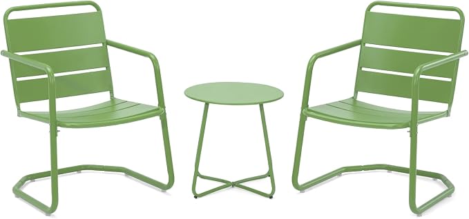 MELLCOM 3 Piece Patio Set, Small Patio Furniture Set - Image 8