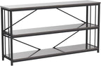LVB Industrial Console Table, Metal and Wood Sofa Table, Rustic Entryway Table - Image 4
