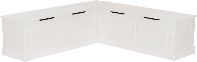 Linon Harris White Solid Pine Backless Nook by Linon