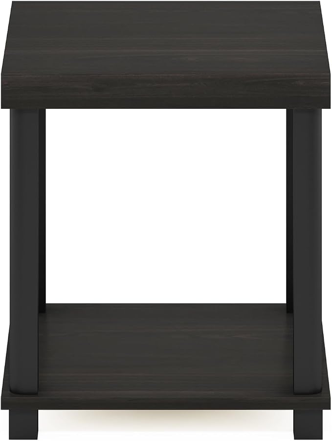 Furinno Turn-N-Tube Side Table, 2-Tier Thick Tabletop End Table - Image 7