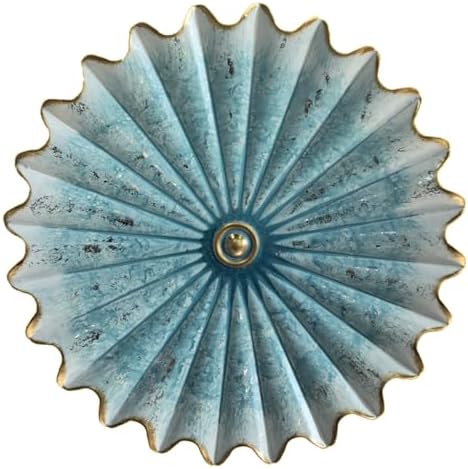 Metal Wall Sculpture, 11.4'' Distressed Radial Sunburst Wall Art Decor by Picfarce