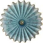 Metal Wall Sculpture, 11.4'' Distressed Radial Sunburst Wall Art Decor by Picfarce