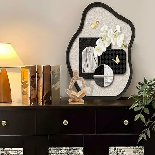 Sparkling Gold Reading Women Statue, Thinker Sculptures, Abstract Art Ornament, Modern Aesthetic Figurine Decoration for Home Living Room Bedroom Office Shelf Table Desk Bookshelf Decor - Image 3