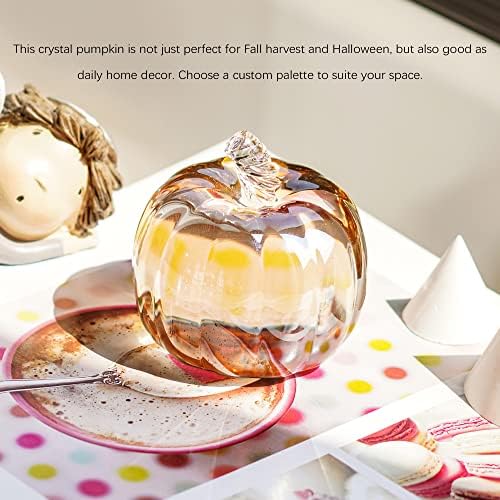2.8’’ Crystal Pumpkin Figurine Small Glass Pumpkins For Decorating Harvest - Image 3
