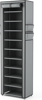 VTRIN Vertical Narrow Shoe Rack Organizer Tall Shoe Rack - Image 8