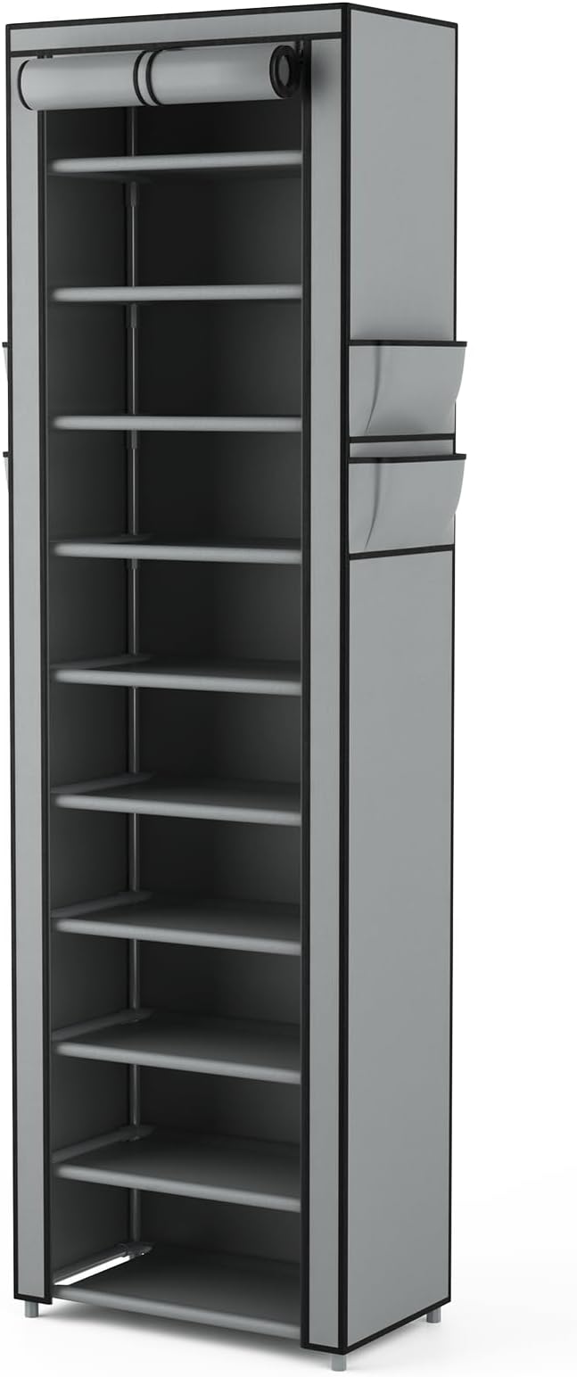 VTRIN Vertical Narrow Shoe Rack Organizer Tall Shoe Rack - Image 8