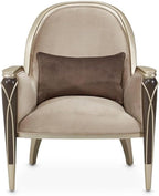 MICHAEL AMINI Villa Cherie Accent Velvet Chair in Porcini/Hazelnut Brown - Image 6