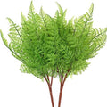 Artificial Fern Leaves Plants, Plastic Shrubs Grass Fake Bushes 2pcs, Outdoor Indoor Greenery Home Garden Décor Verandah Planting Filler Table Centerpieces Arrangements DIY Decoration by LOVENIMEN