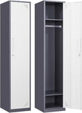 Metal Locker for Home, Dressing Room, Lockable Locker Cabinet by Anxxsu
