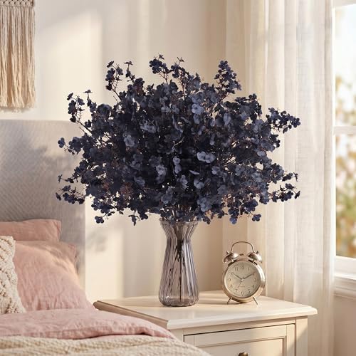 SITUMEIZI 6Pcs Black Artificial Baby's Breath Flowers 19.3 Inch Silk Gypsophila Bundles Real Touch Fake Flowers for Wedding, Home Decor, Fall Centerpieces DIY Floral Arrangement - Image 3