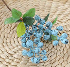 Fake Artificial Flowers California Berries Blueberry Fruit for Home Hotel Decor (Blue 20 Pack) - Image 4