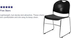 Flash Furniture HERCULES Series 880 lb. Capacity Black Ultra-Compact Stack Chair - Image 4