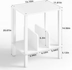 LELELINKY 2-Tier Bamboo Record Player Stand Set of 2 - Image 2