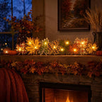 RattanView Light up Fall Decor Wooden Maple Leaf Autumn Table Centerpiece - Image 3