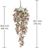 Artificial Hanging Vine, Sweet Potato Leaves Plastic Plants Greenery Faux Ivy Garland Fake Plant UV Resistant for Indoor Outdoor Garden Door Wall Baskets Wedding Party Table Decoration Red 2 Pcs - Image 5
