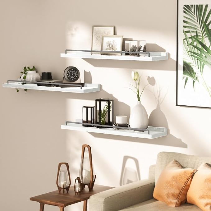RYOFOBETTO 22 inches Long Floating Shelves, Bathroom Decor Shelves Over Toilet - Image 4