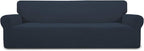 Easy-Going Stretch 4 Seater Oversized Sofa Couch Cover Dark Blue | 1-Piece by Easy-Going