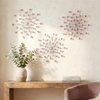 ZEXUIRU 3 Set Silver Starburst Wall Art for Home Decor Metal Bling Crystal Rhinestones Sunburst Wall Decor Sparkling Rhinestone Art Accent Silver - 13in by ZEXUIRU