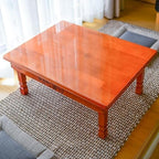 Korean Style Folding Solid Wood Low Table, Rectangle Meditation & Tea Table by Unknown