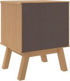 Scandinavian Style Bedside Cabinet in White and Brown - Image 9