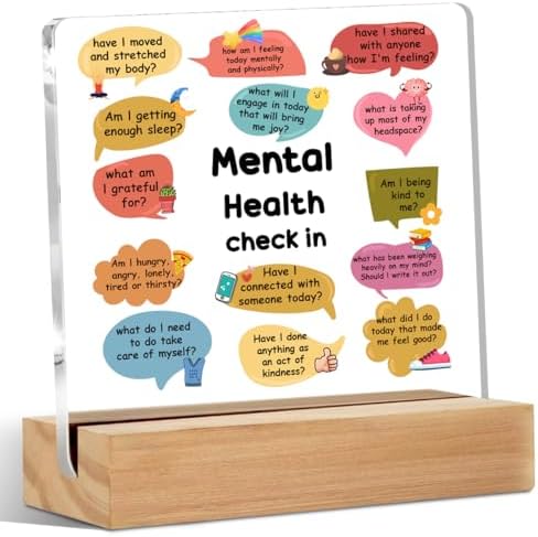 Therapy Office Decor Acrylic Sign, Mental Health Gifts for Women Counselor by Unknown
