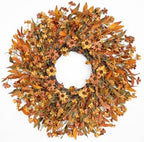 Ghrdopy 24 Inch Fall Wreath Front Door, Artificial Daisy Decor by Ghrdopy