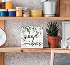 SRADMO Botanical Eucalyptus Leaves Wood Box Sign Desk Decor - Image 4