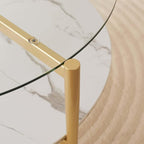 LumFurn Round Coffee Table for Living Room, Mid-Century Modern Design, D30 x H17 - Image 5