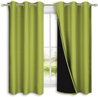 NICETOWN 100% Blackout Curtains 45 inches Long, Fresh Green, 1 Pair, 42 inches by NICETOWN