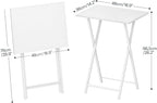 HOOBRO Folding TV Tray Tables, Industrial Snack Tables - Image 3