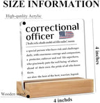 Correctional Officer Gifts Acrylic Sign, Appreciation Gifts for Women Men - Image 2
