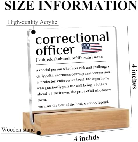 Correctional Officer Gifts Acrylic Sign, Appreciation Gifts for Women Men - Image 2
