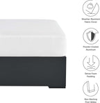 Modway Tahoe Aluminum Ottoman in Gray White - Image 7