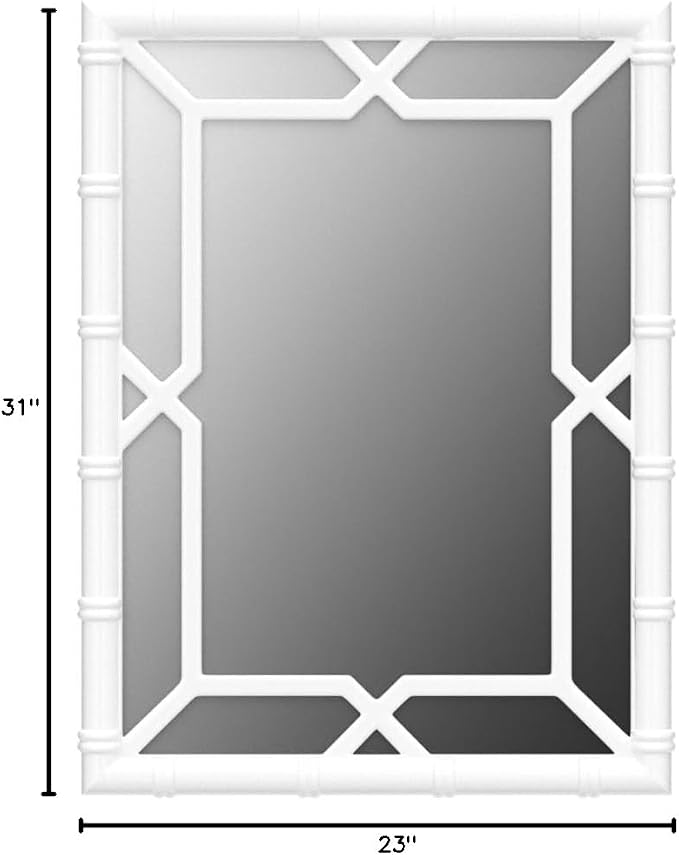 Bamboo-Look Solid Wood Window Pane Mirror 23" X 31" - Image 7