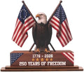250th Anniversary American Wooden Plaque, 1776-2026 Patriotic USA Decor by KATINAT