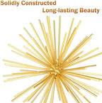 Metal Decorative Starburst Ball, 6 Inch Gold Sphere Decor, Spiky Star Burst Tabletop Sculpture, Mid-Century Modern Metal Spike Ball for Home, Living Room, Office & Shelf Decor - Image 4