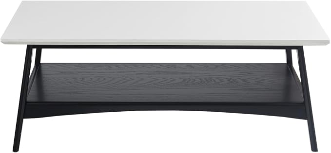 Madison Park Coffee Table with Storage Shelf, Rectangular Table by MADISONPARK