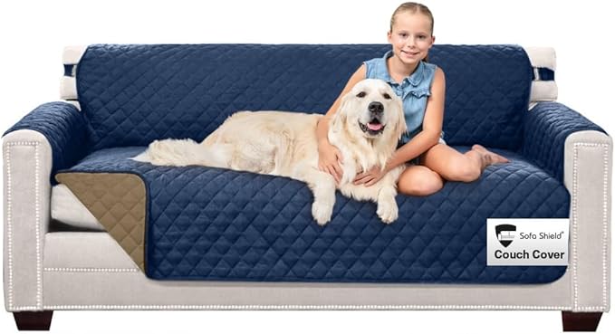 Sofa Shield® Couch Slip Covers for Dogs, Reversible Furniture Protector by SofaShield