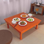 Korean Style Folding Solid Wood Low Table, Rectangle Meditation & Tea Table - Image 6
