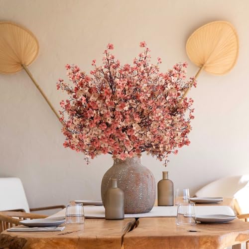 8Pcs Artificial Fall Flowers Real Touch Babys Breath Flowers Decorations - Image 2