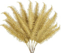 Oairse 8 Pcs Christmas Tree Picks and Sprays Gold Glitter Christmas Picks 28" Christmas Glitter Feathers Leaves Stems for Christmas Tree Filler Branches Wreaths Centerpieces Holiday Decorations by Oairse