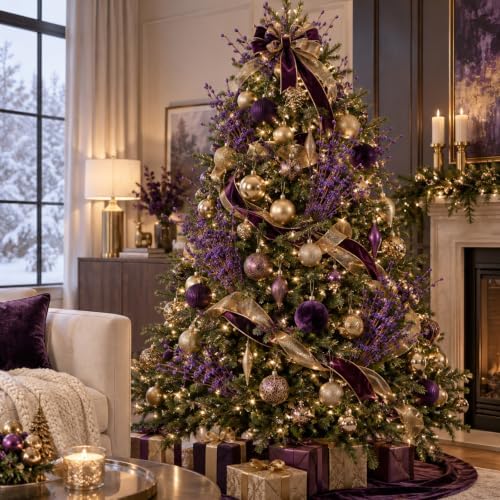 5Pcs Purple Jasmine Flowers 29.5" Artificial Pussy Willow Branches for Vase - Image 4