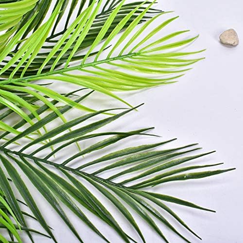 Artificial Palm Plants, Fake Tropical Palm Tree Shrubs Plastic Greenery Decor for Outdoor Indoor Home Garden Verandah Party Wedding Table Centerpieces DIY Christmas Decoration Planter Filler 4 Pack - Image 6