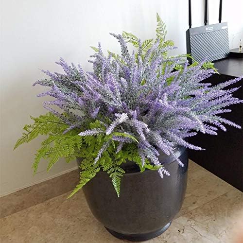 Artificial Shrubs Bushes, Plastic Fern Leaves Persian Grass Fake Plants 4ps - Image 6